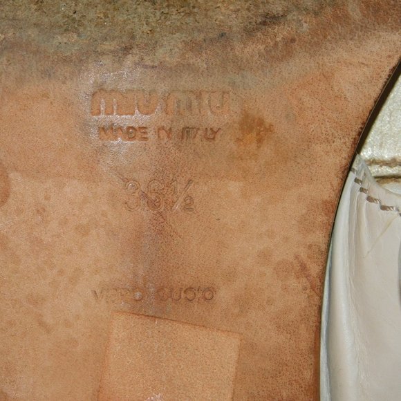 Miu Miu Sandals Made In Italy Size 36.5 - Picture 9 of 13